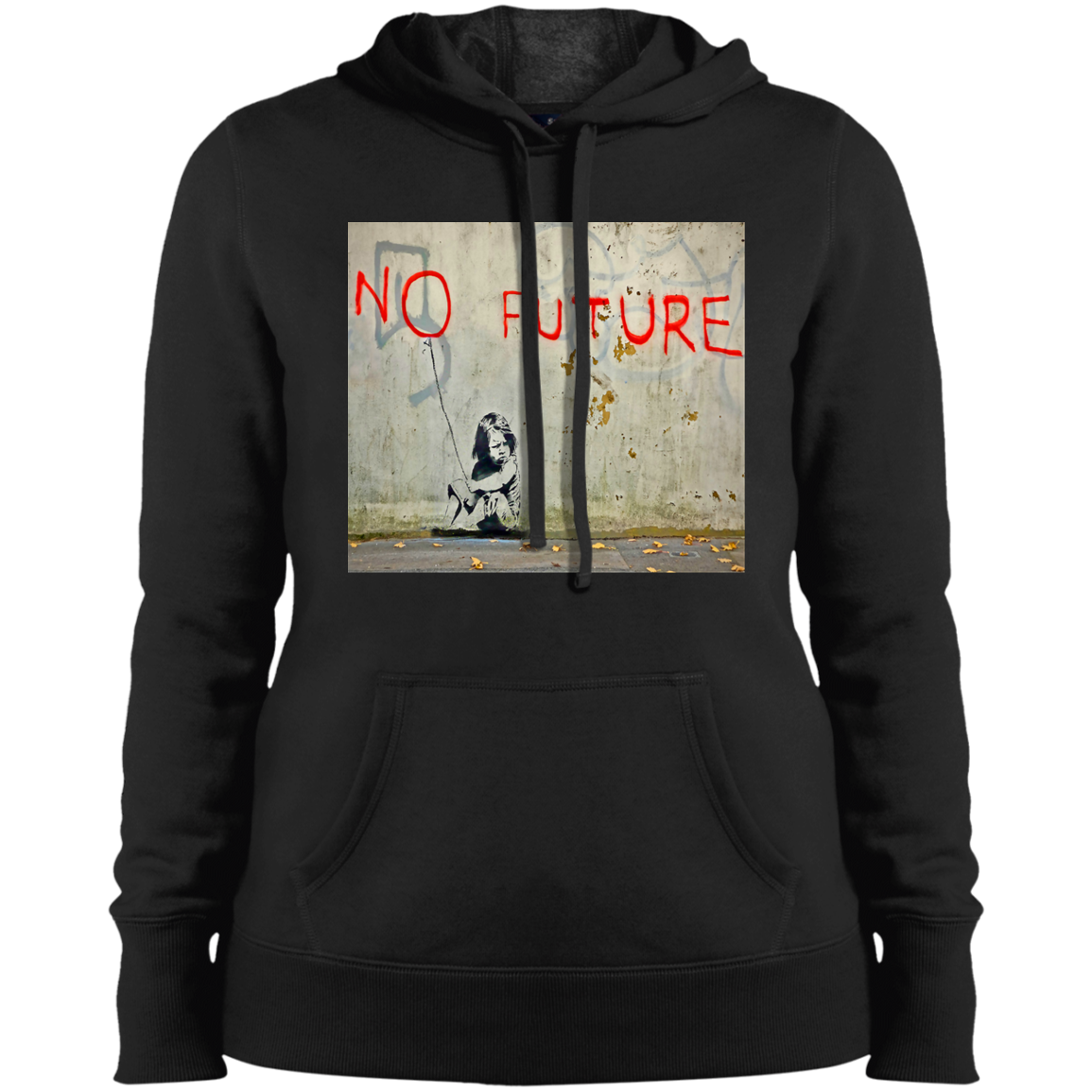 "NO FUTURE" Ladies' Pullover Hooded Sweatshirt