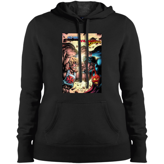 "HE-MAN VS SUPERMAN" Ladies' Pullover Hooded Sweatshirt