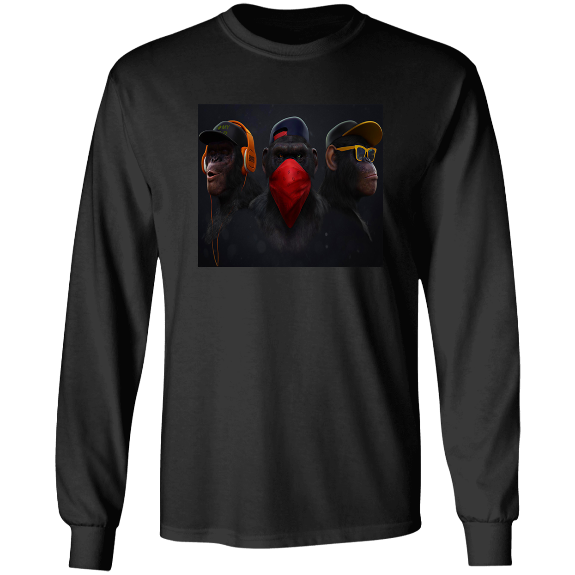 "HEAR NO EVIL SPEAK NO EVIL SEE NO EVIL" LS Ultra Cotton T-Shirt