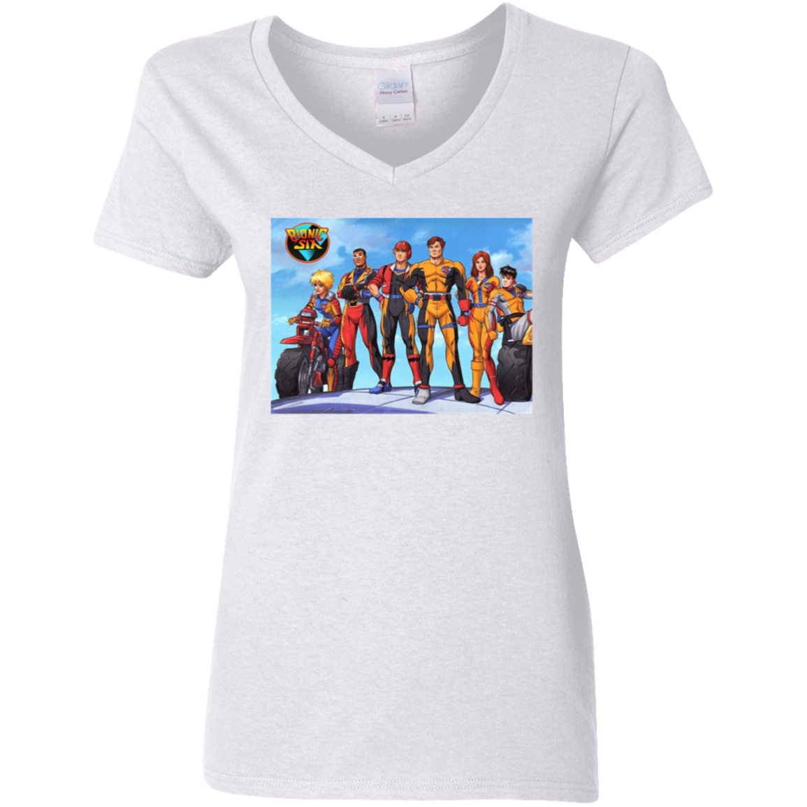 "B6" Ladies' 5.3 oz. V-Neck T-Shirt