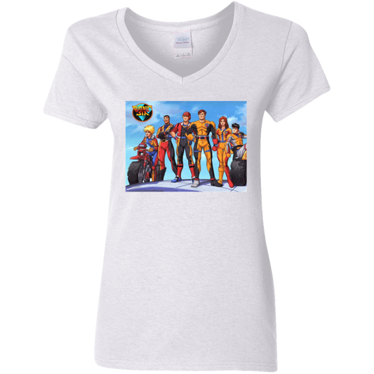 "B6" Ladies' 5.3 oz. V-Neck T-Shirt