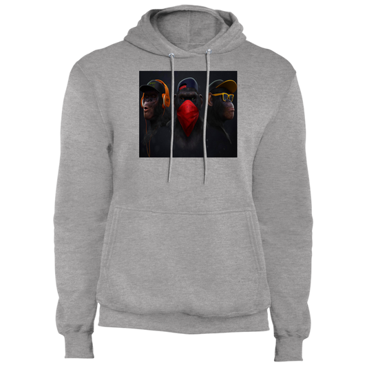 "HEAR NO EVIL SPEAK NO EVIL SEE NO EVIL" Core Fleece Pullover Hoodie