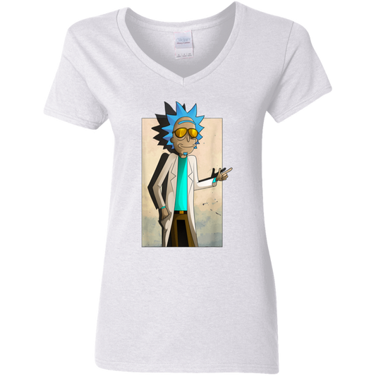 "COOL RICK" Ladies' 5.3 oz. V-Neck T-Shirt