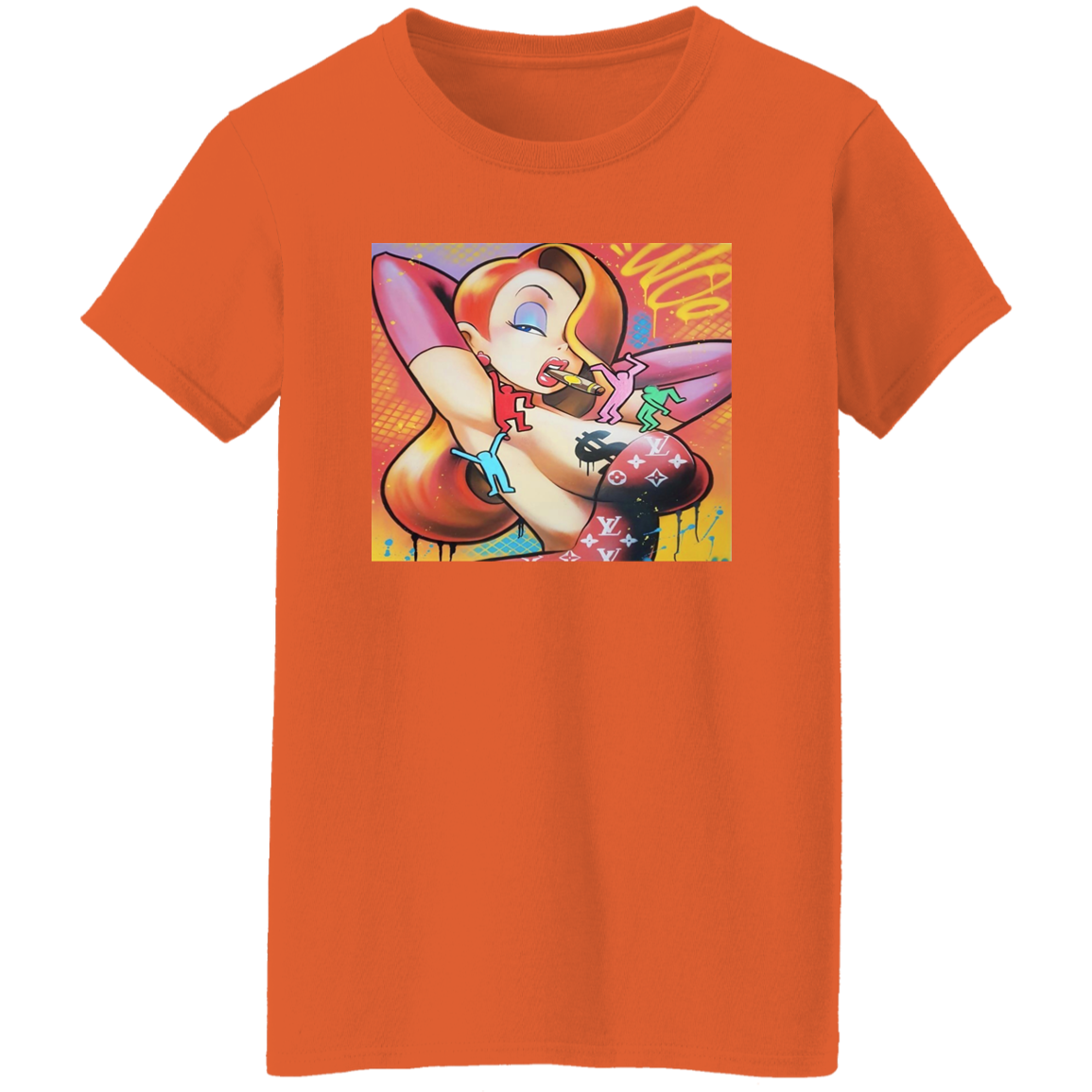 "FOLLOW THE RABBIT" Ladies' 5.3 oz. T-Shirt