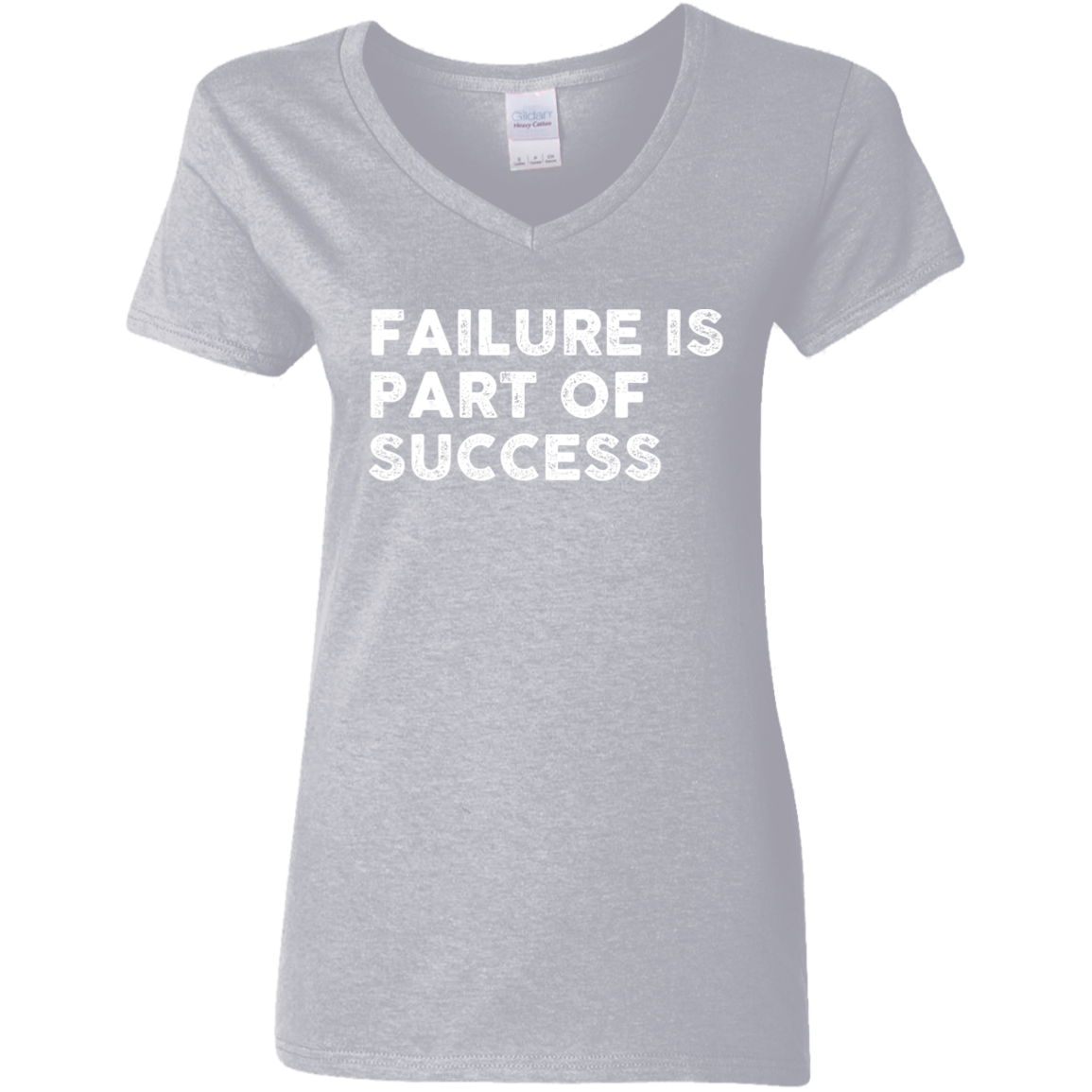 "FAILURE IS" Ladies' 5.3 oz. V-Neck T-Shirt