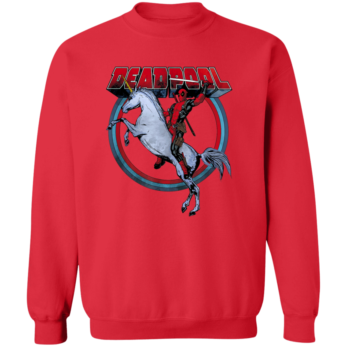 "UNICORN DEADPOOL" Crewneck Pullover Sweatshirt