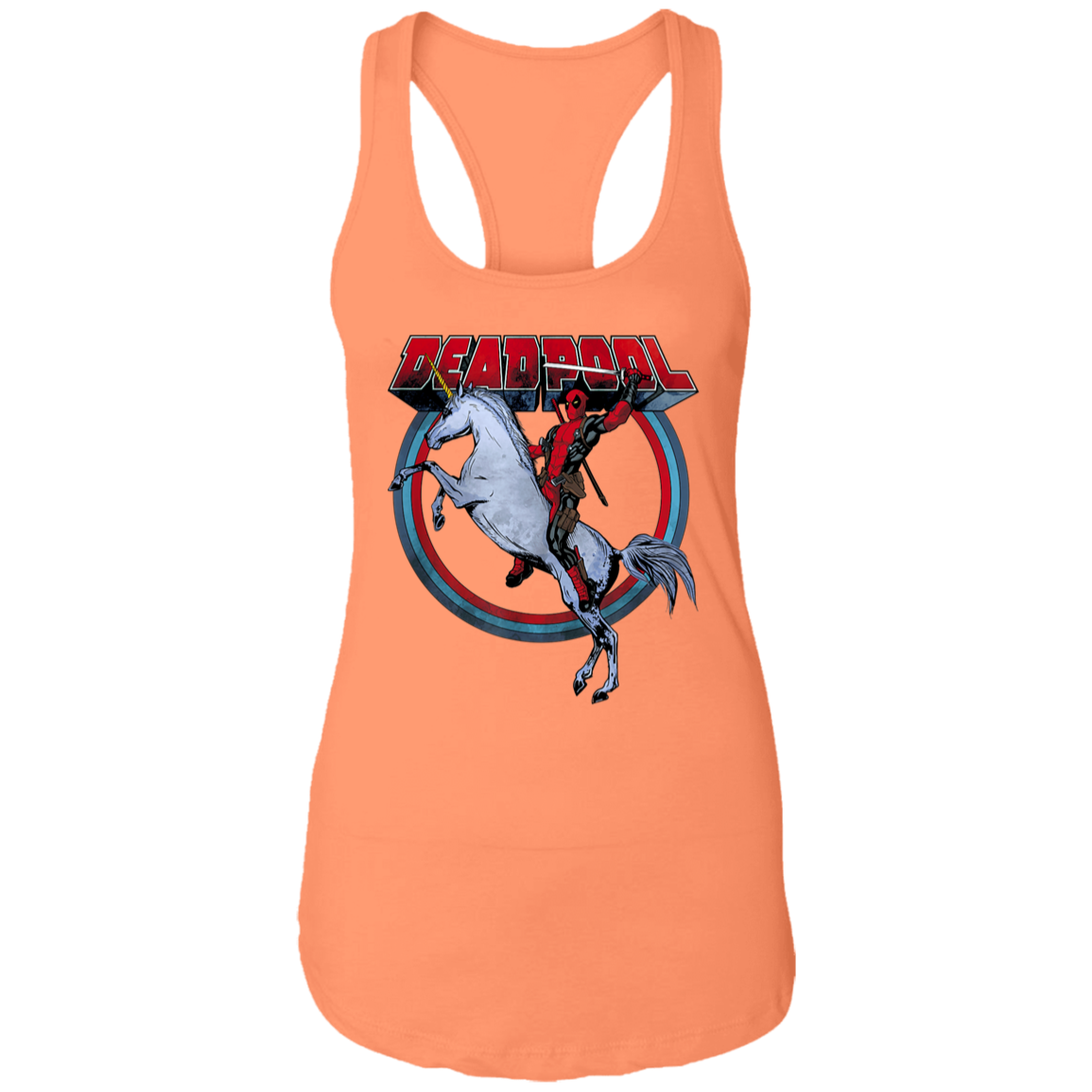 "UNICORN DEADPOOL" Ladies Ideal Racerback Tank