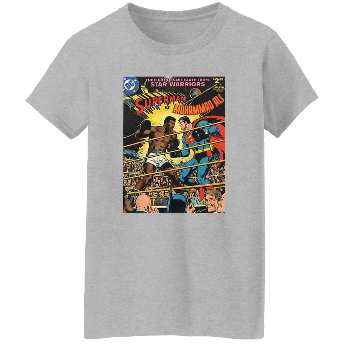 "SUPERMAN VS ALI" Ladies' 5.3 oz. T-Shirt