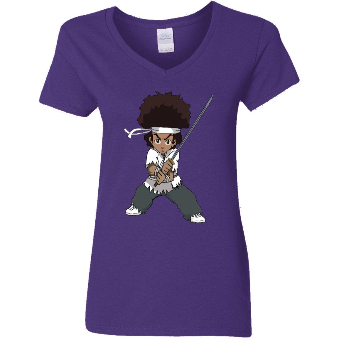 "FREEMAN SAMURAI" Ladies' 5.3 oz. V-Neck T-Shirt