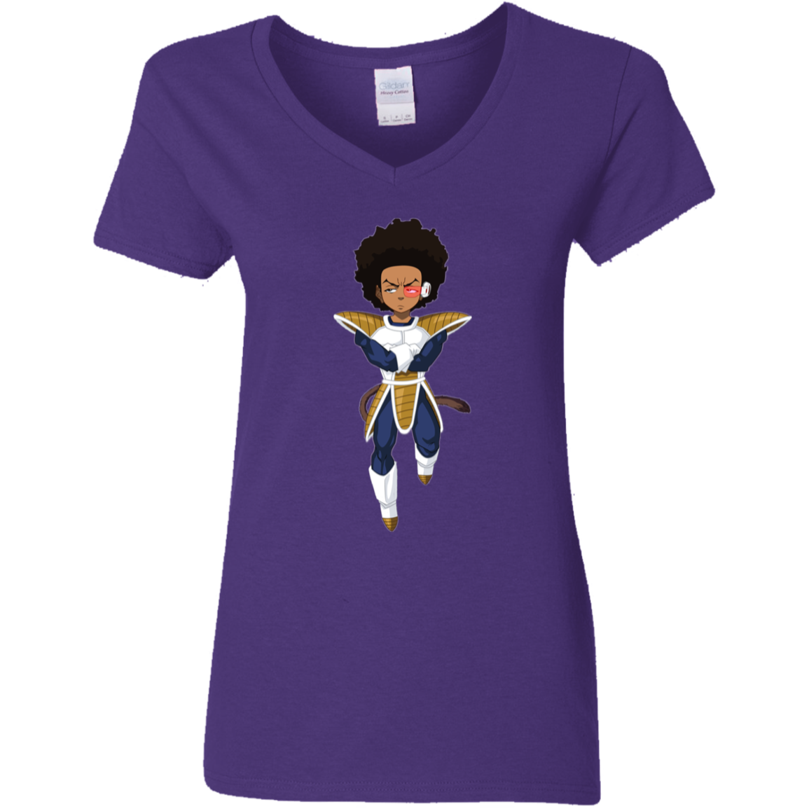 "HUEGETA" Ladies' 5.3 oz. V-Neck T-Shirt