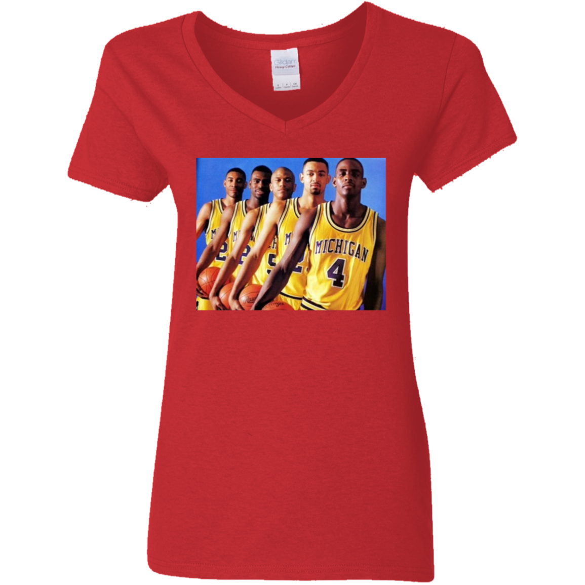 "FABFIVE" Ladies' 5.3 oz. V-Neck T-Shirt