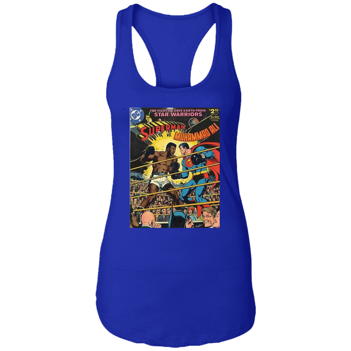 "SUPERMAN VS ALI" Ladies Ideal Racerback Tank