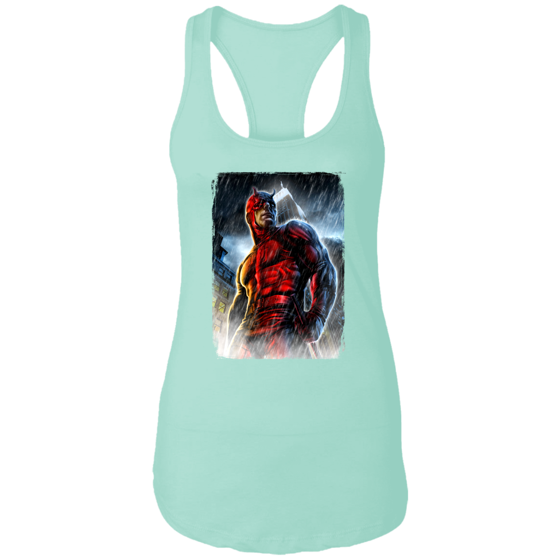 "THE MAN WITHOUT FEAR" Ladies Ideal Racerback Tank