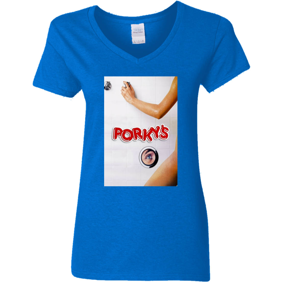 "GET IT AT" Ladies' 5.3 oz. V-Neck T-Shirt