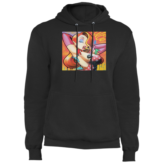 "FOLLOW THE RABBIT" Core Fleece Pullover Hoodie