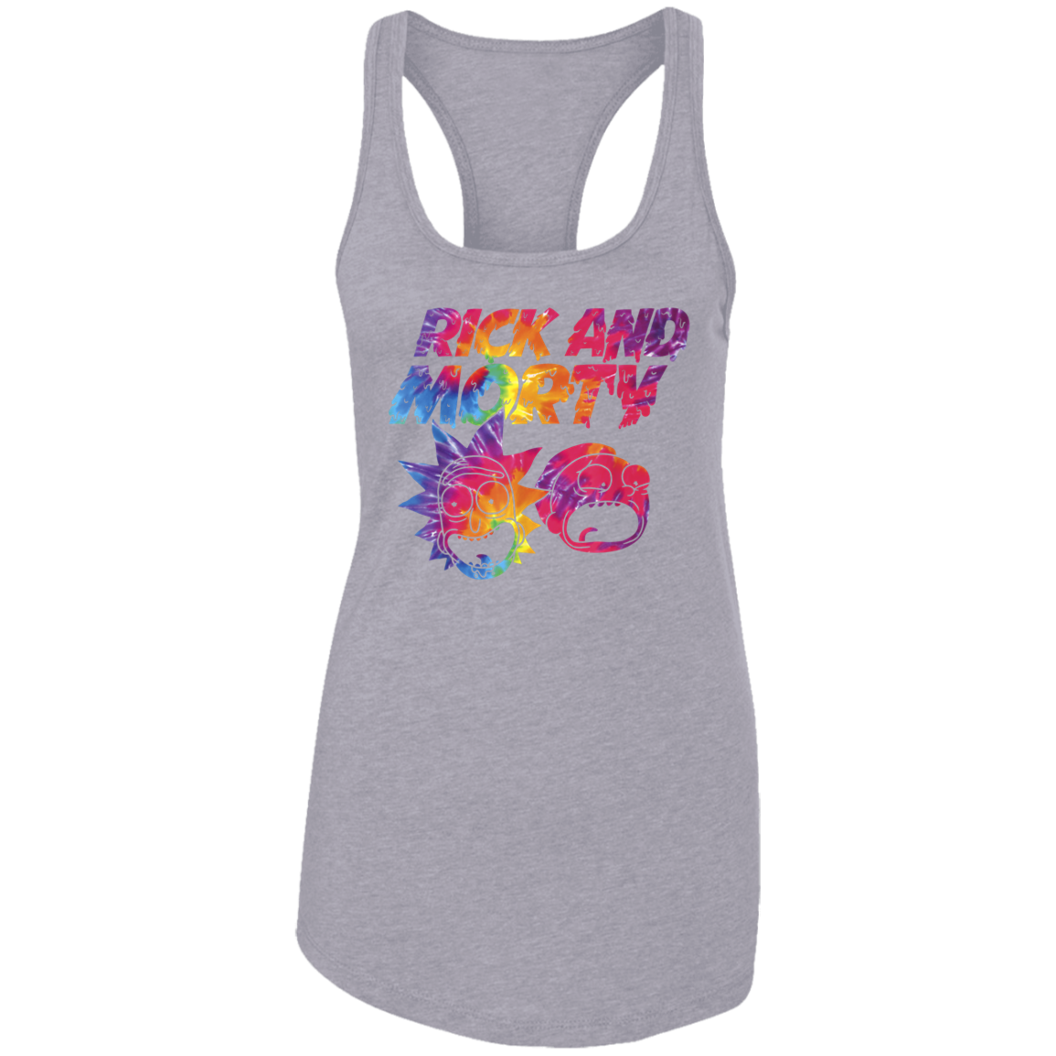 "ACID TRIP RICK AND MORTY" Ladies Ideal Racerback Tank