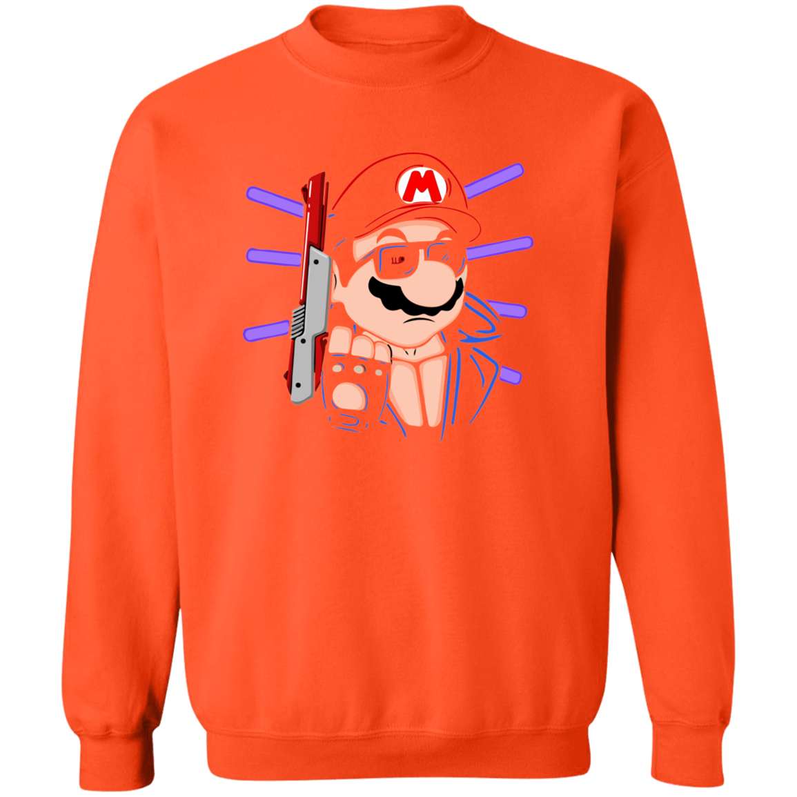 "MARIO TERMINATOR" Crewneck Pullover Sweatshirt