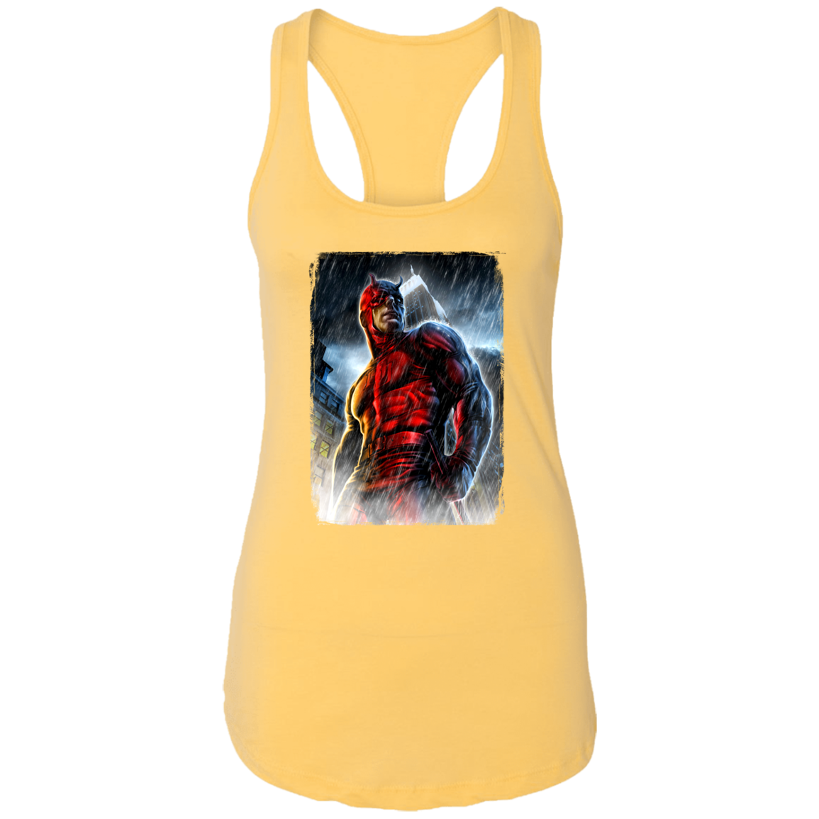 "THE MAN WITHOUT FEAR" Ladies Ideal Racerback Tank