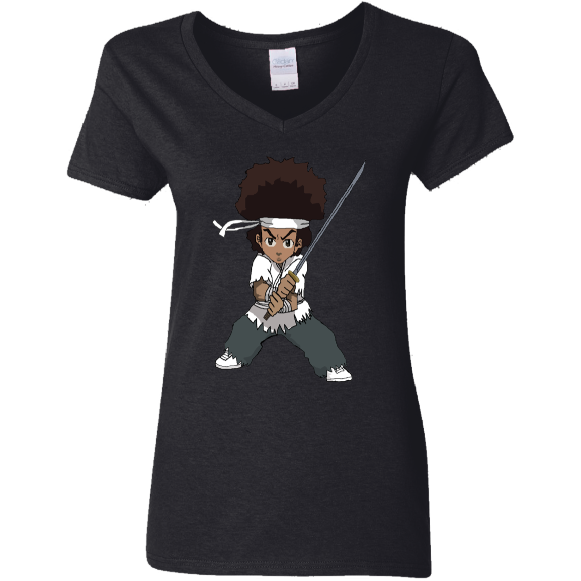 "FREEMAN SAMURAI" Ladies' 5.3 oz. V-Neck T-Shirt