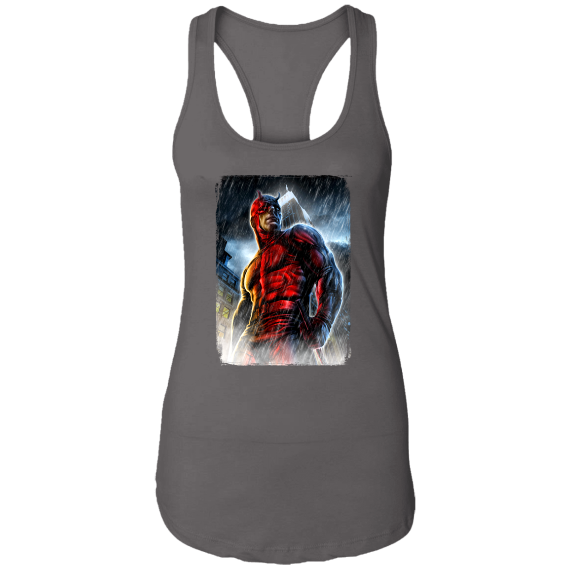 "THE MAN WITHOUT FEAR" Ladies Ideal Racerback Tank