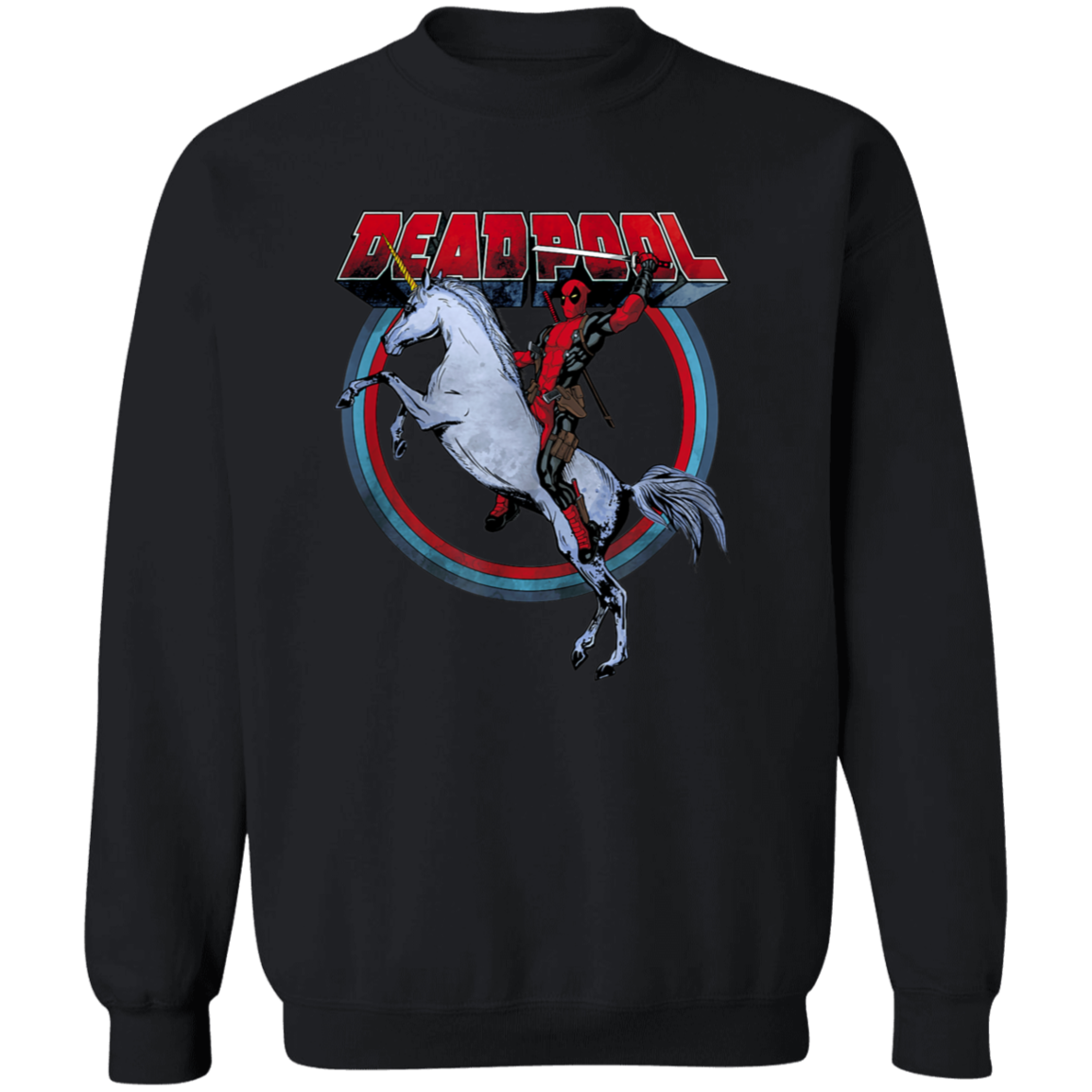 "UNICORN DEADPOOL" Crewneck Pullover Sweatshirt