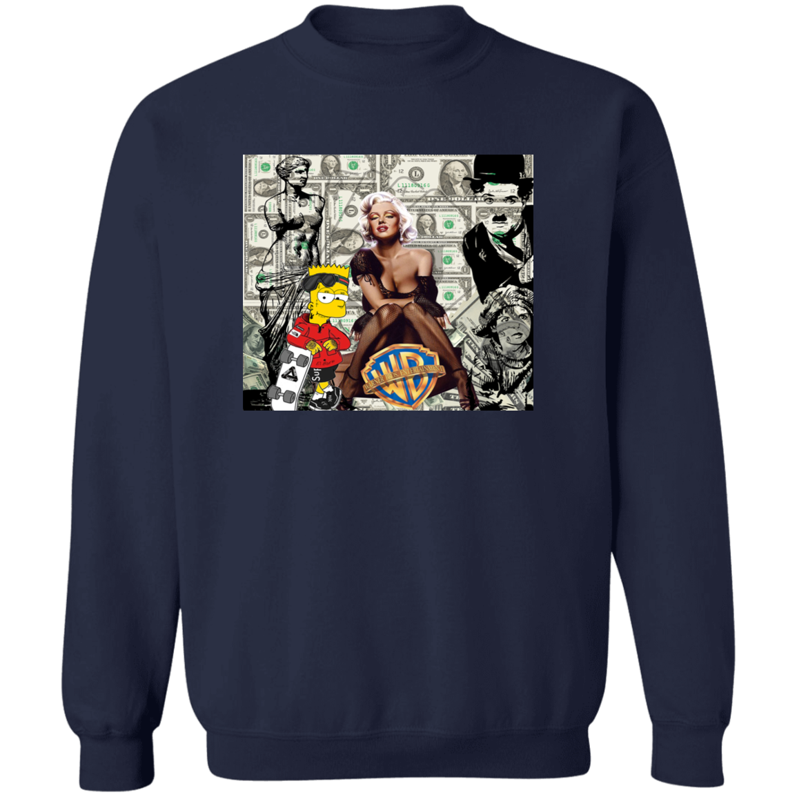 "MONEY MAKING MARILYN" Crewneck Pullover Sweatshirt