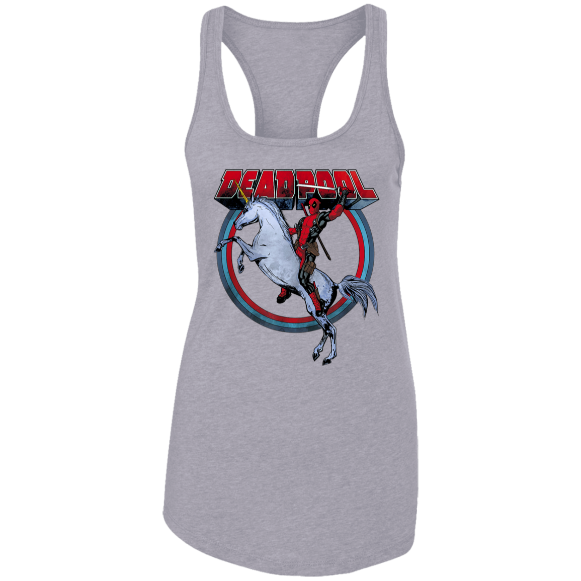 "UNICORN DEADPOOL" Ladies Ideal Racerback Tank