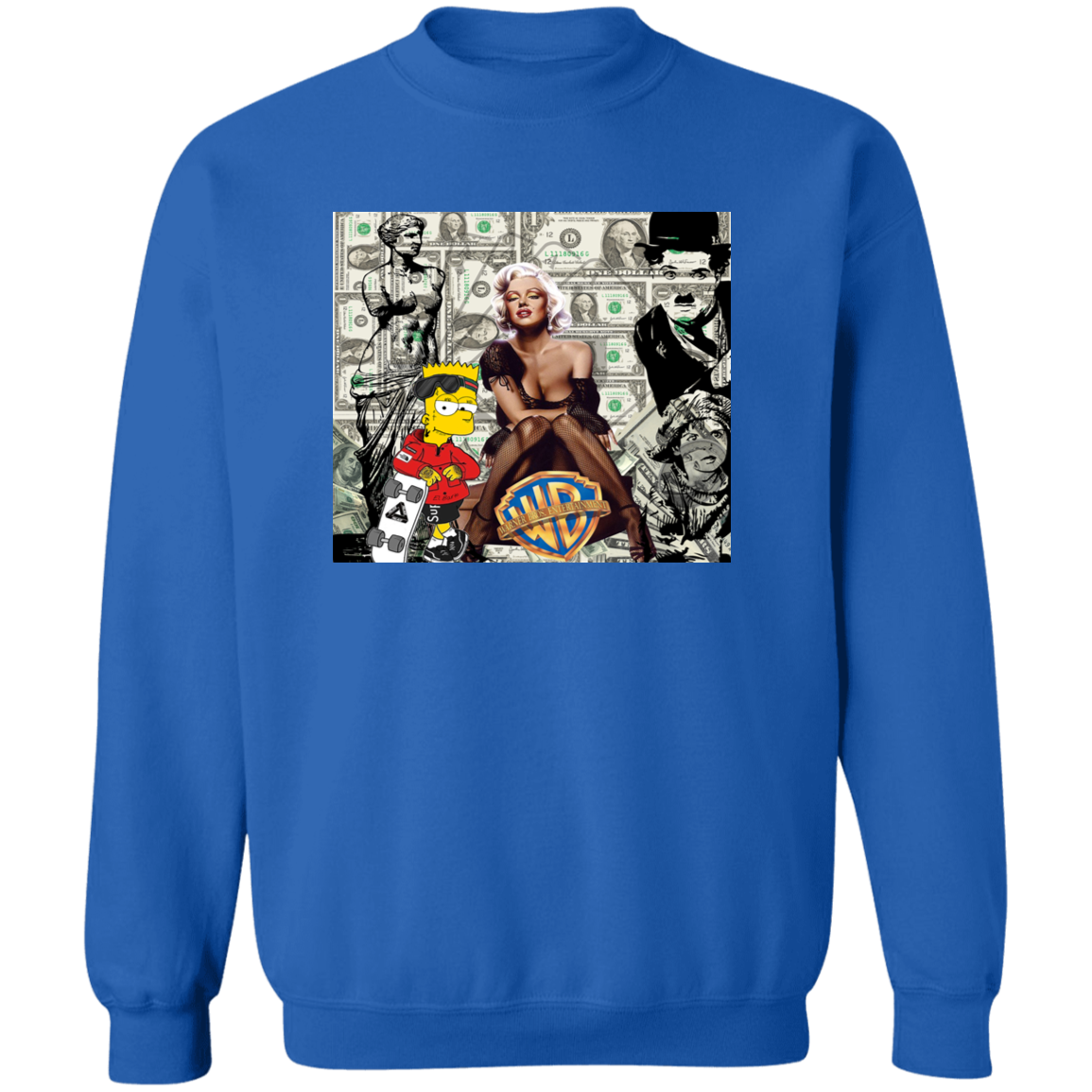 "MONEY MAKING MARILYN" Crewneck Pullover Sweatshirt