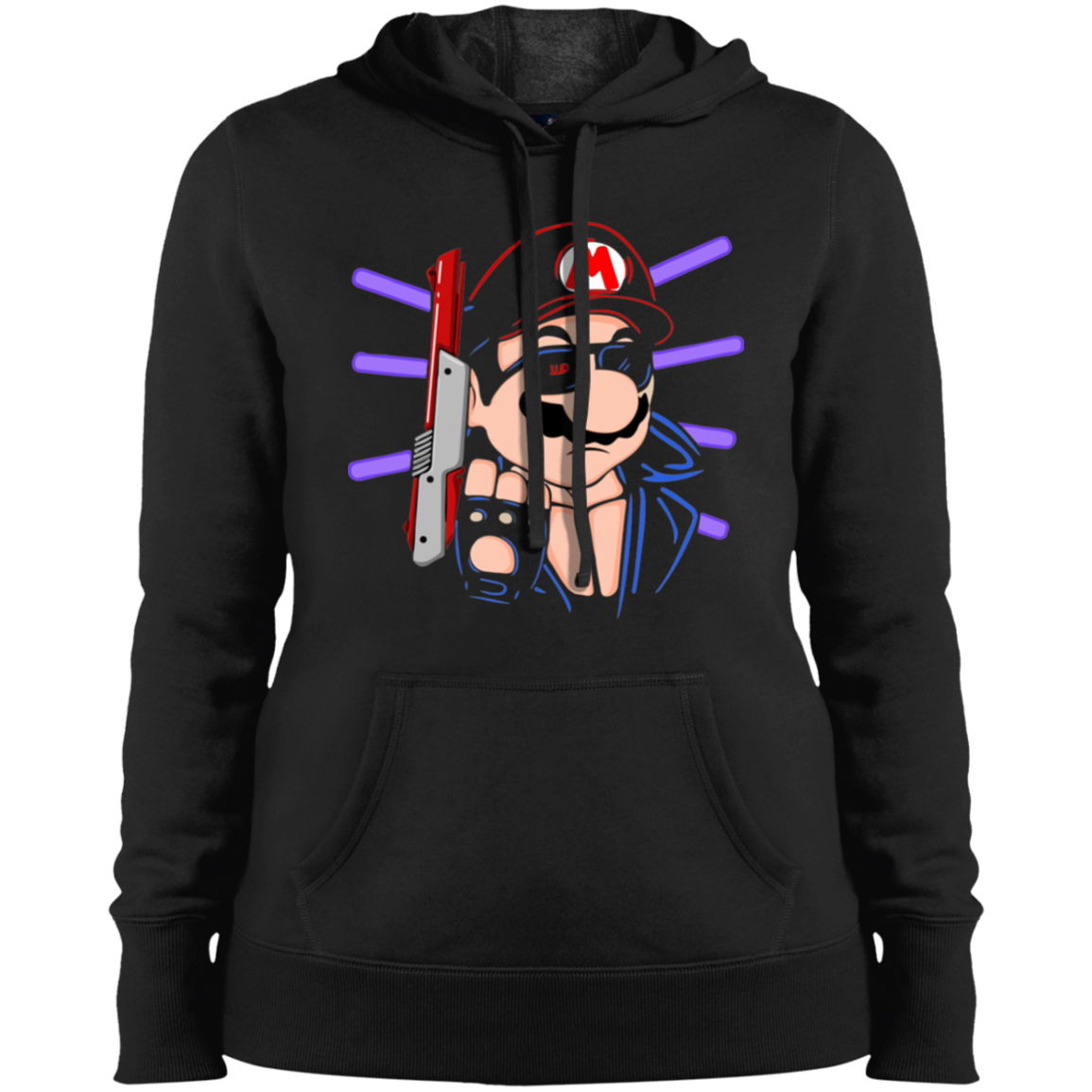 "MARIO TERMINATOR" Ladies' Pullover Hooded Sweatshirt