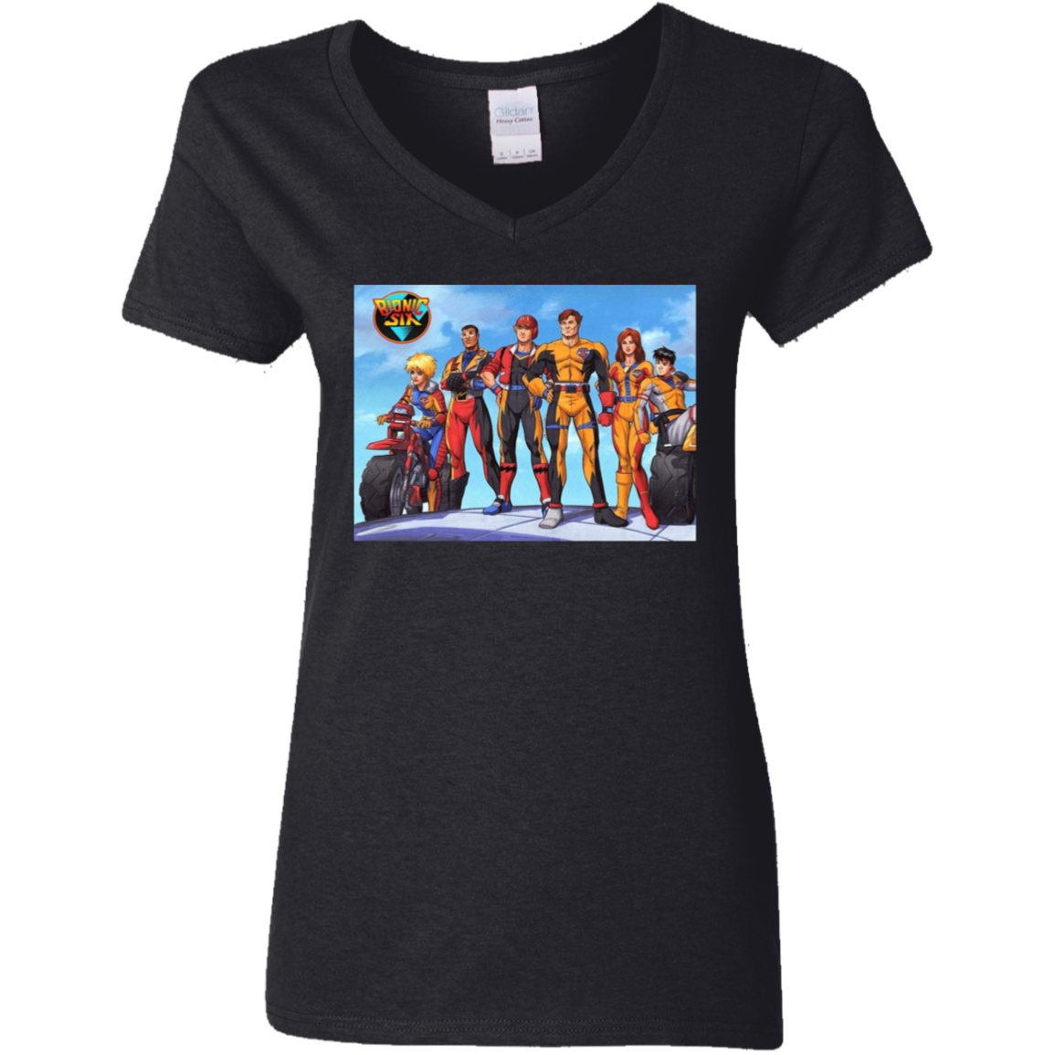 "B6" Ladies' 5.3 oz. V-Neck T-Shirt