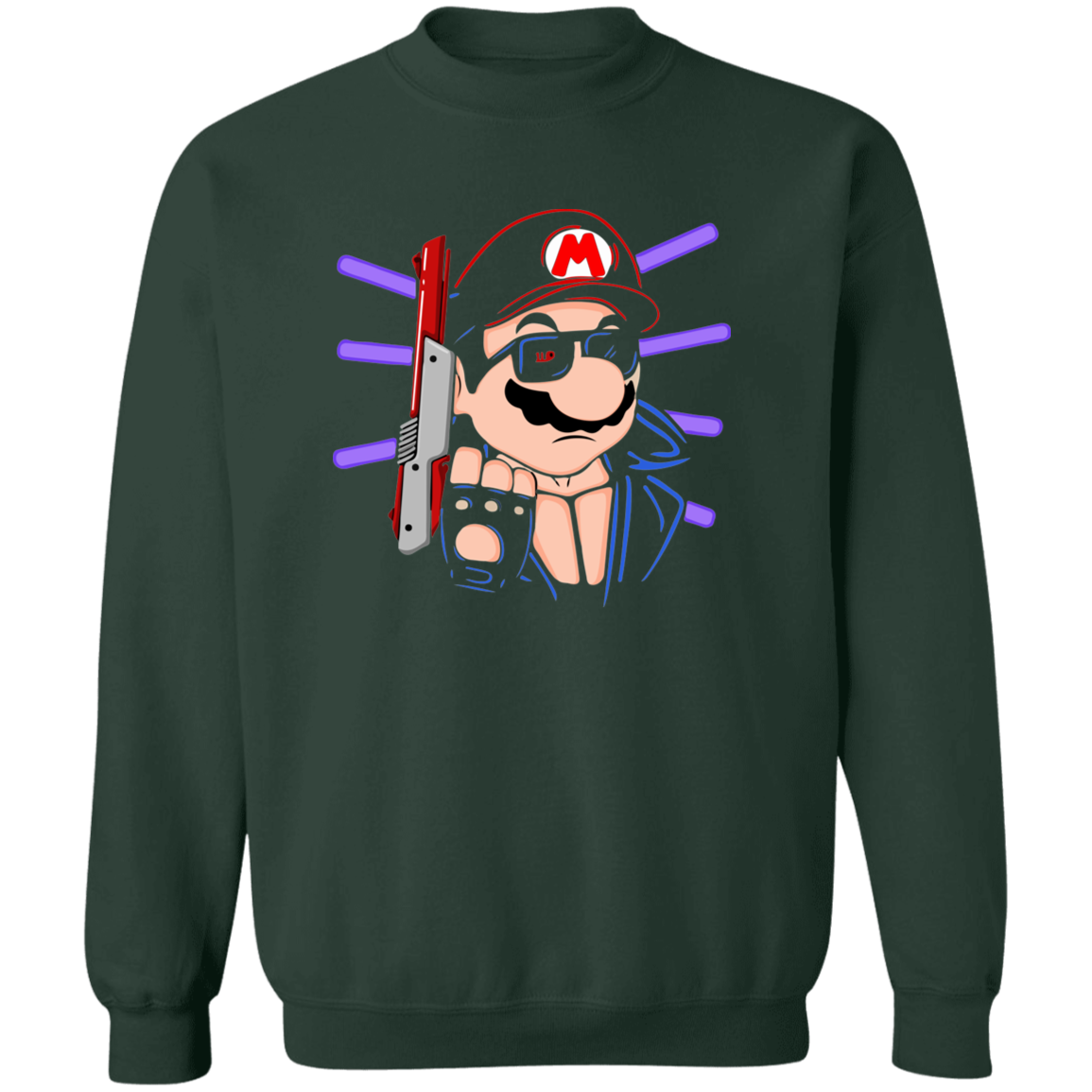 "MARIO TERMINATOR" Crewneck Pullover Sweatshirt