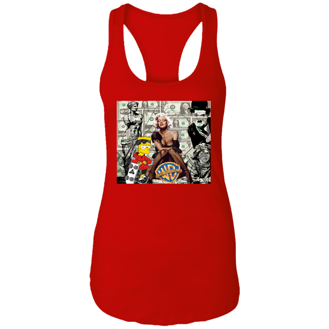 "MONEY MAKING MARILYN" Ladies Ideal Racerback Tank