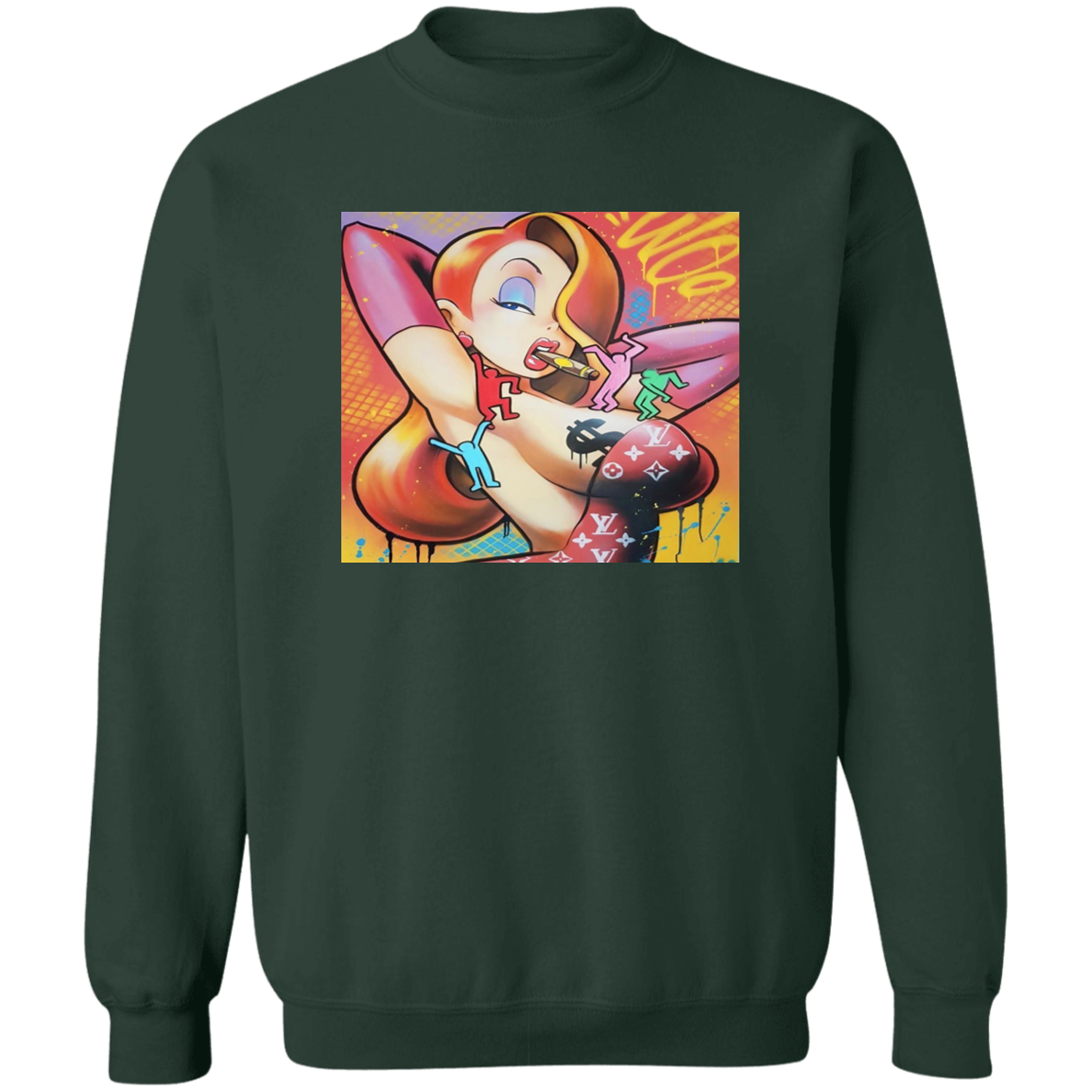 "FOLLOW THE RABBIT" Crewneck Pullover Sweatshirt