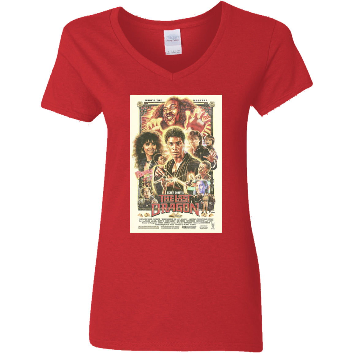 "WHO IS THE MASTER" Ladies' 5.3 oz. V-Neck T-Shirt