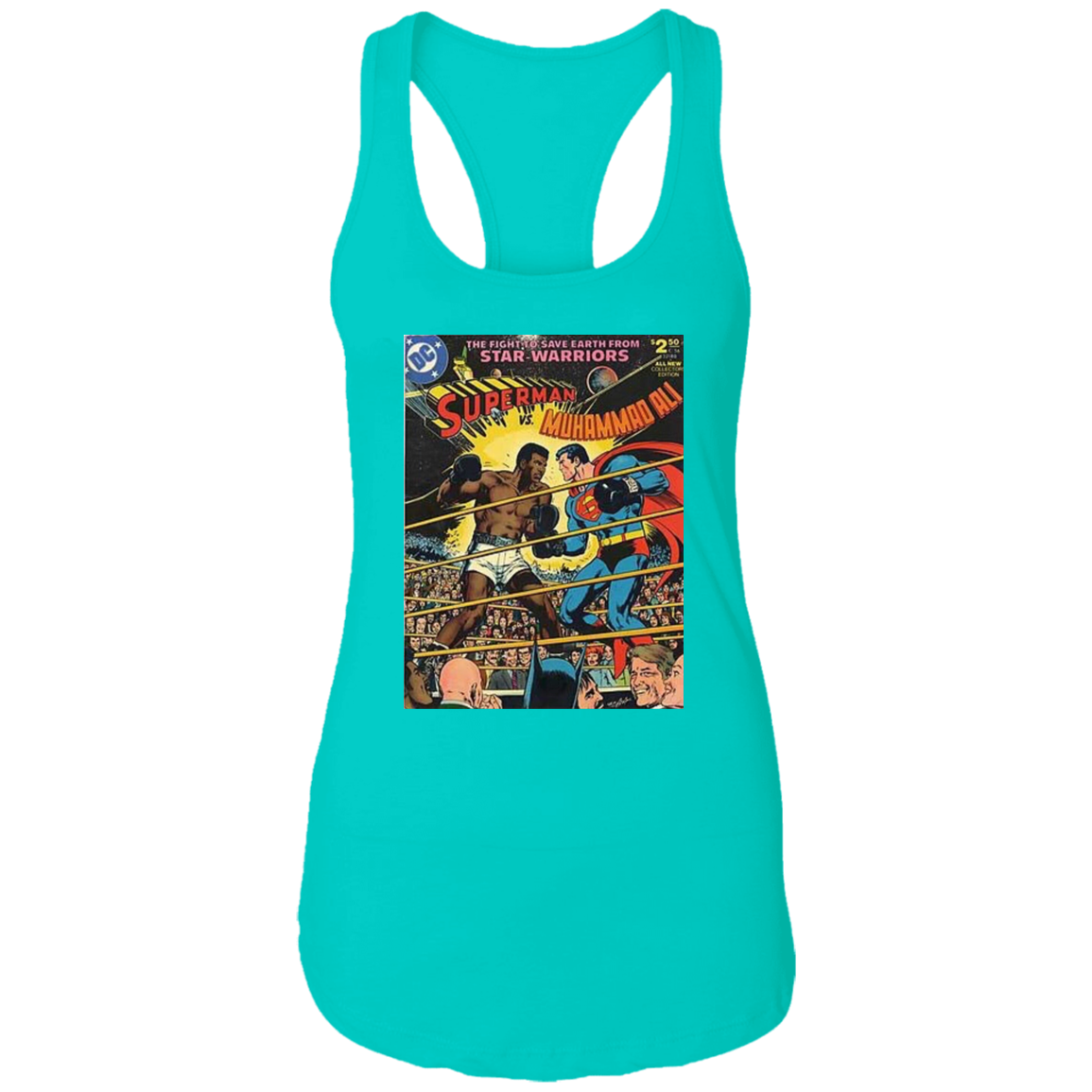 "SUPERMAN VS ALI" Ladies Ideal Racerback Tank