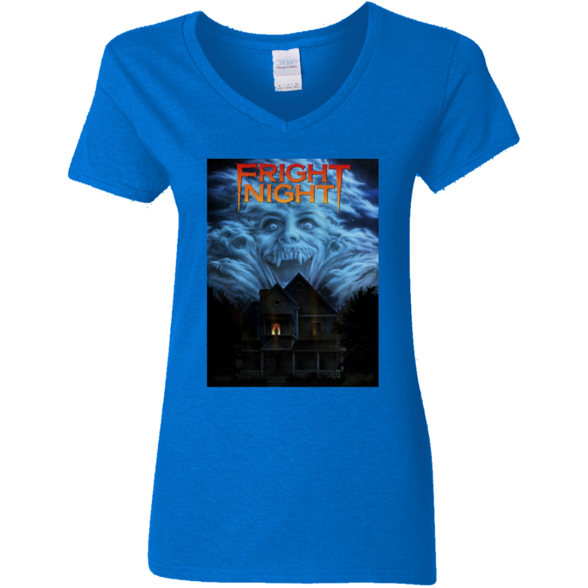 "FRIGHT NIGHT" Ladies' 5.3 oz. V-Neck T-Shirt