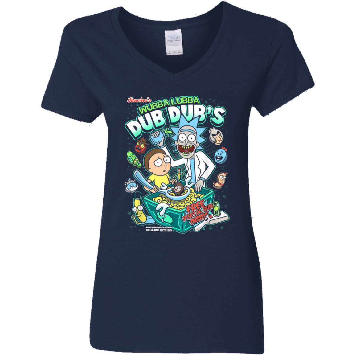 "DUB DUBS CEREAL" Ladies' 5.3 oz. V-Neck T-Shirt