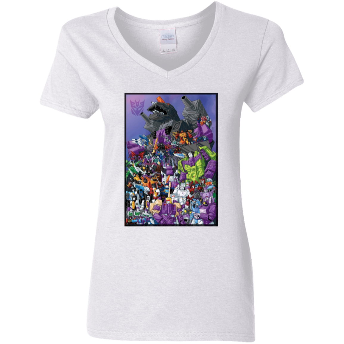 "DECEPTICONS UNITE" Ladies' 5.3 oz. V-Neck T-Shirt