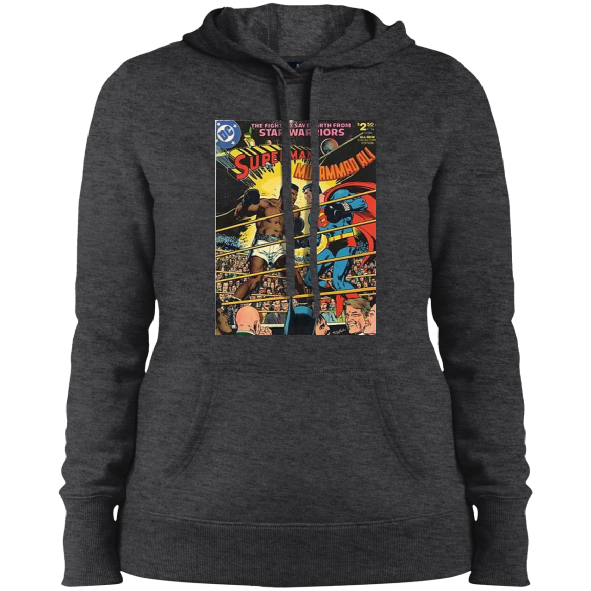 "SUPERMAN VS ALI" Ladies' Pullover Hooded Sweatshirt