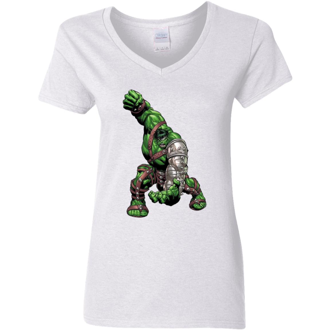 "WAR HULK" Ladies' 5.3 oz. V-Neck T-Shirt