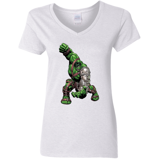 "WAR HULK" Ladies' 5.3 oz. V-Neck T-Shirt