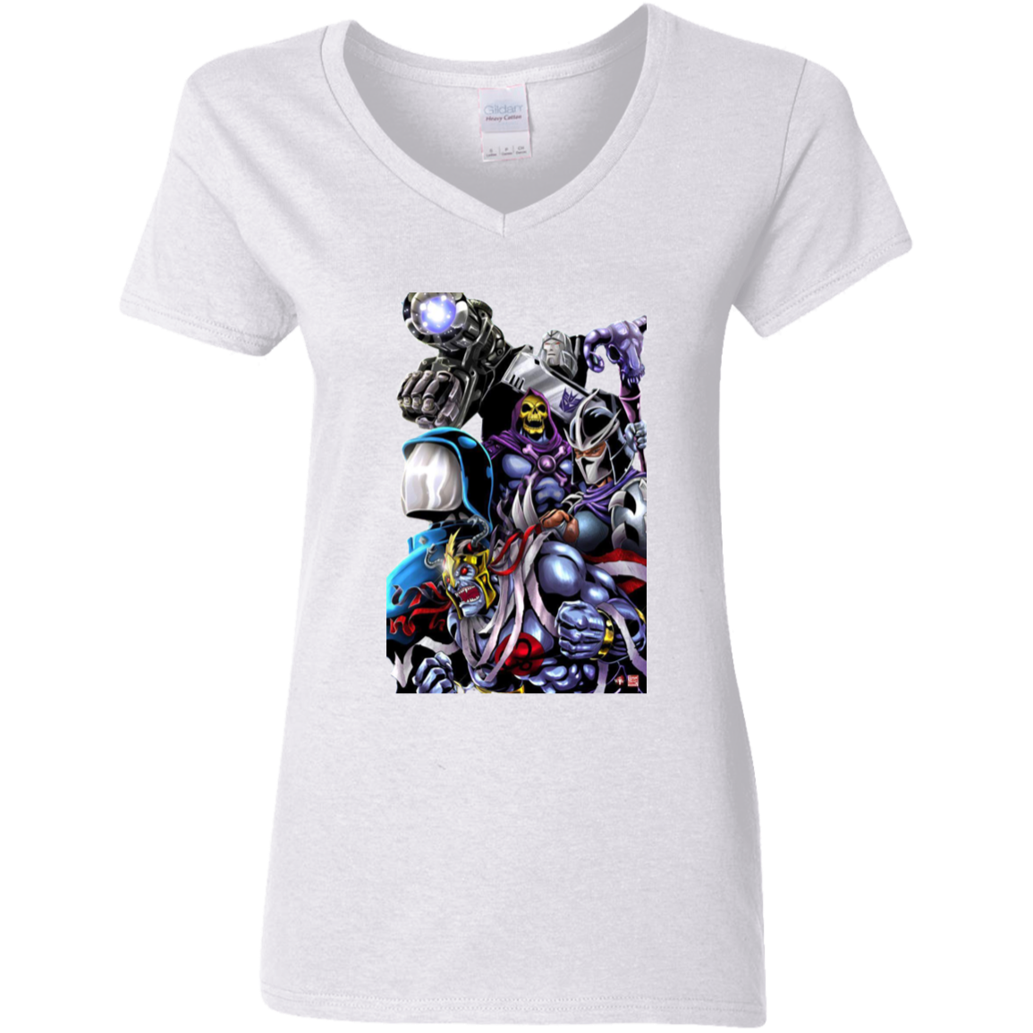 "80's EVIL" Ladies' 5.3 oz. V-Neck T-Shirt