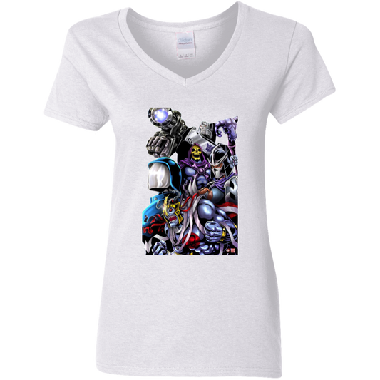 "80's EVIL" Ladies' 5.3 oz. V-Neck T-Shirt