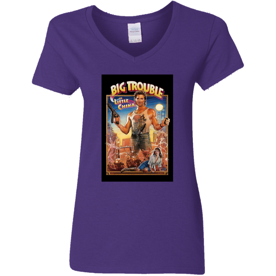 "PORKCHOP EXPRESS" Ladies' 5.3 oz. V-Neck T-Shirt