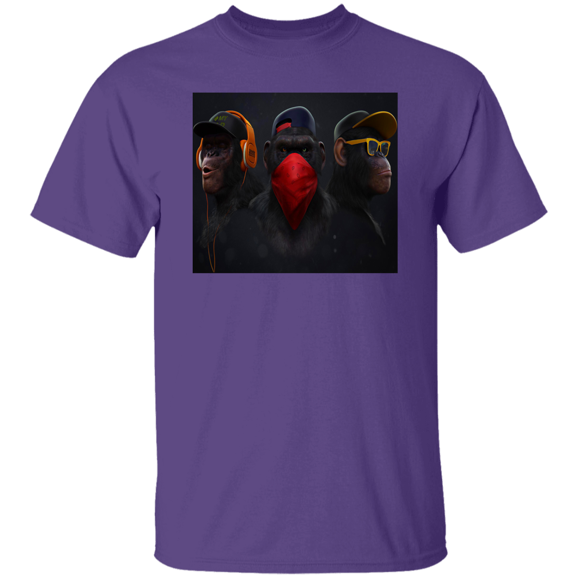 "HEAR NO EVIL SPEAK NO EVIL SEE NO EVIL" 5.3 oz. T-Shirt