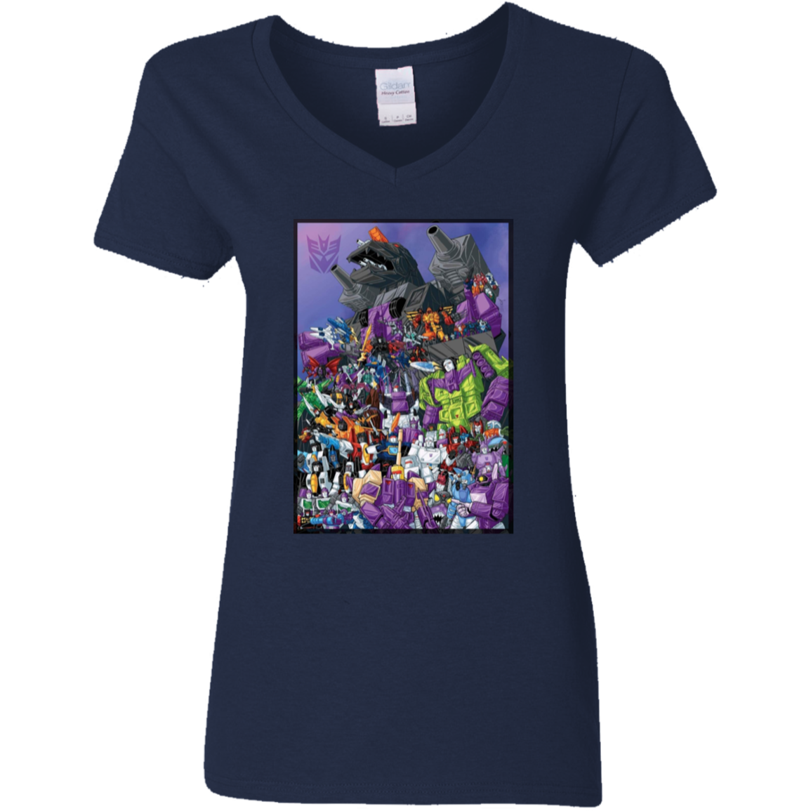 "DECEPTICONS UNITE" Ladies' 5.3 oz. V-Neck T-Shirt