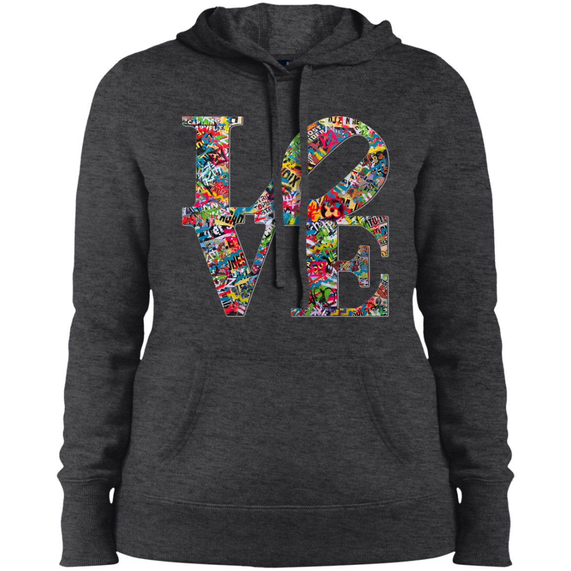 "LOVE 2.0" Ladies' Pullover Hooded Sweatshirt