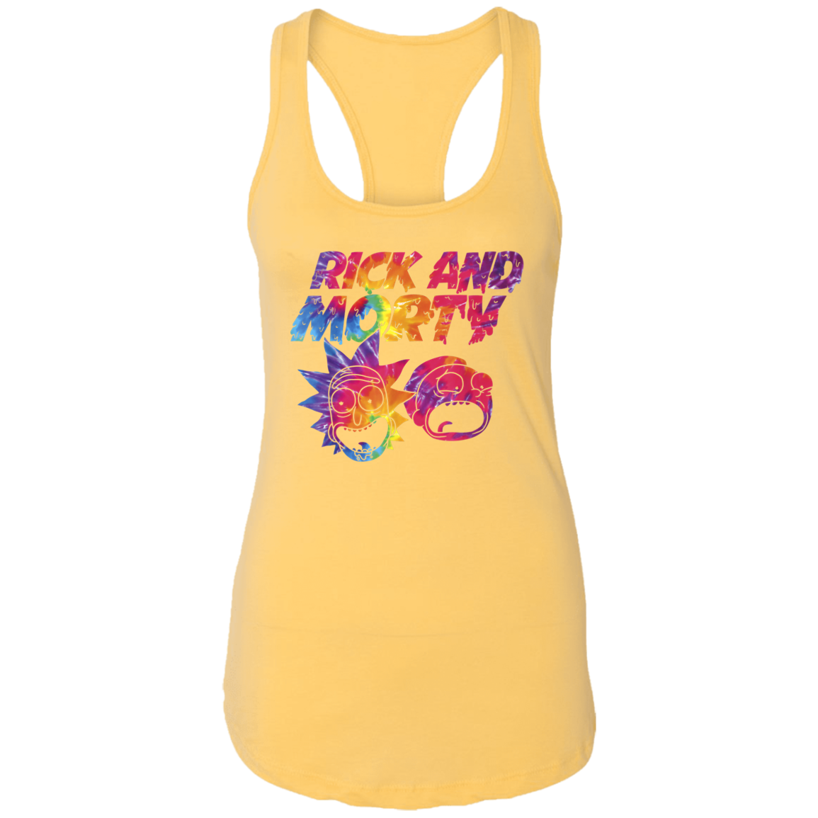 "ACID TRIP RICK AND MORTY" Ladies Ideal Racerback Tank