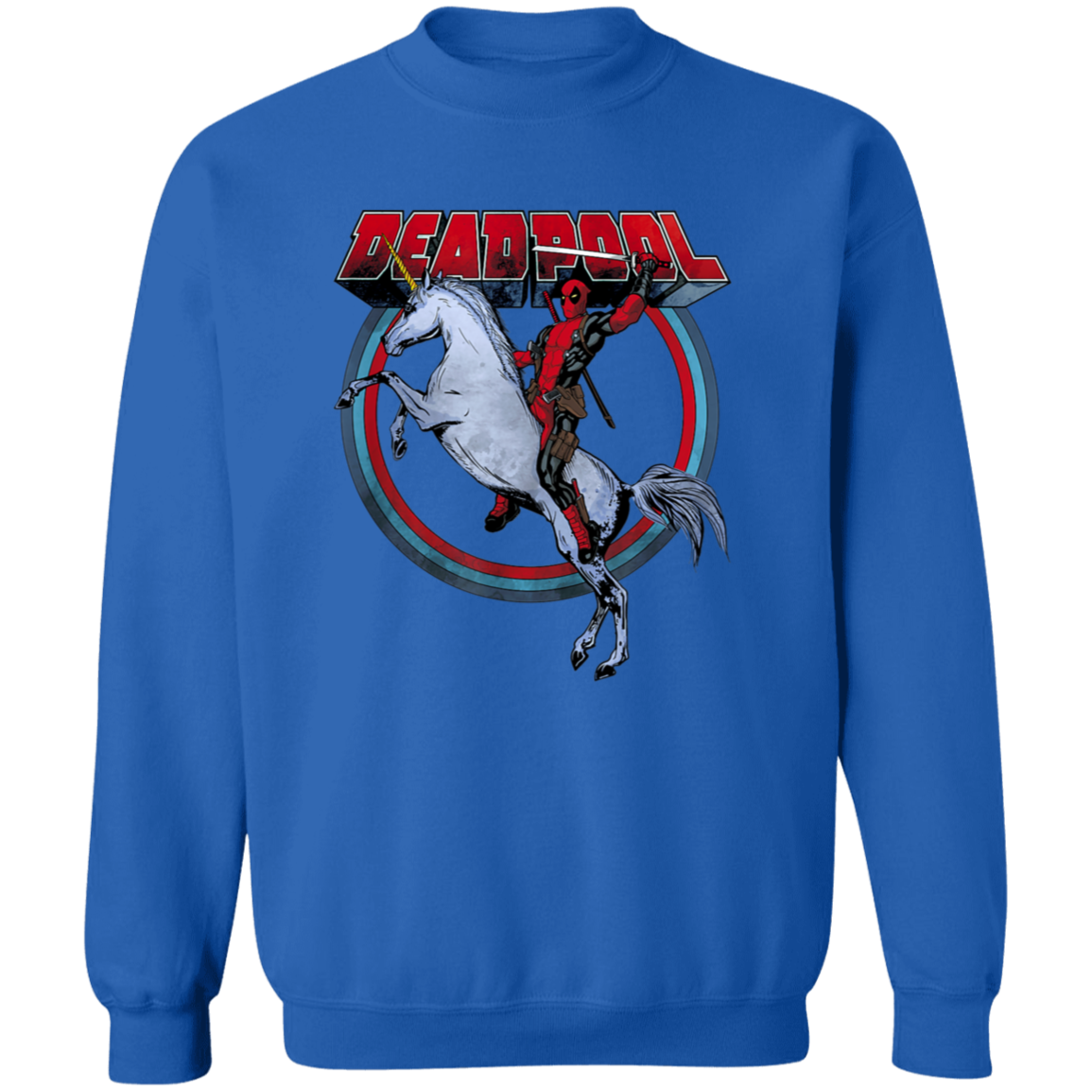 "UNICORN DEADPOOL" Crewneck Pullover Sweatshirt