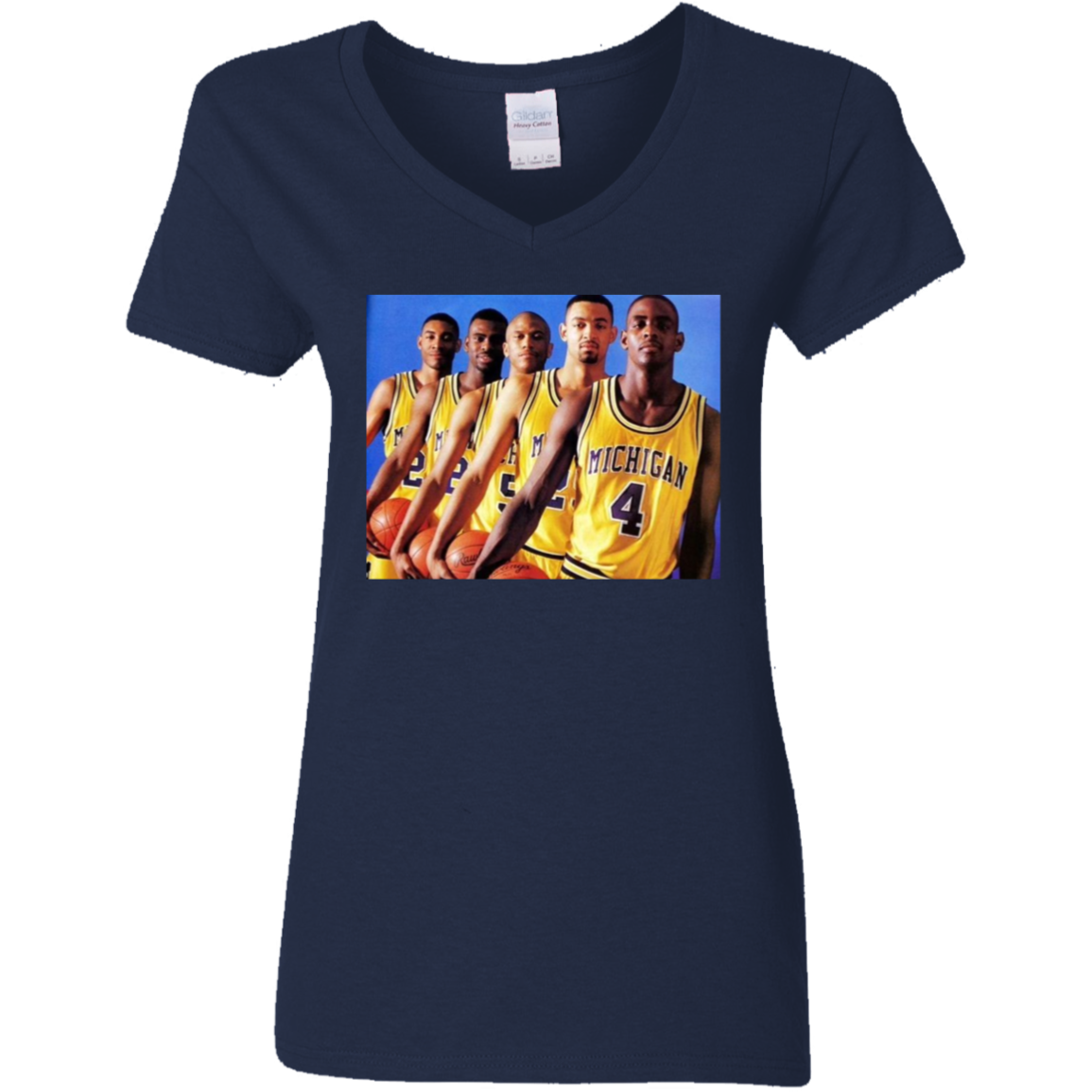 "FABFIVE" Ladies' 5.3 oz. V-Neck T-Shirt